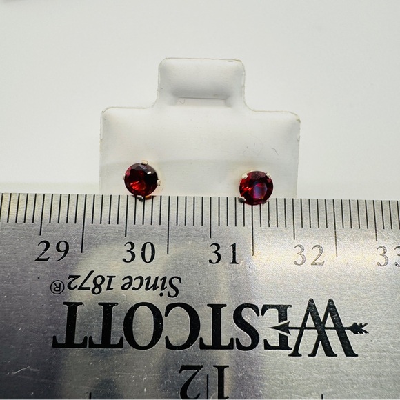 3 Pairs of Sterling Silver CZ Stud Earrings Bundle - Picture 3 of 5